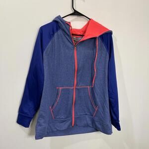 C9 Champion Women’s Full Zip Hoodie Jacket XXL Purple Pink Trim Semi Fitted